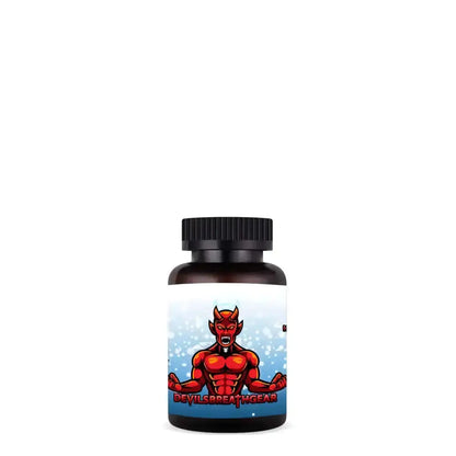 Black bottle with red devil label for Devil’s Breath Gear Menthol Smelling Salts